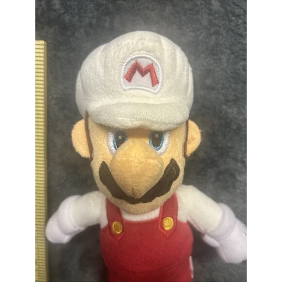 2021 Super Mario Fire Mario 9” Plush By Jakks Pacific - Picture 2 of 3